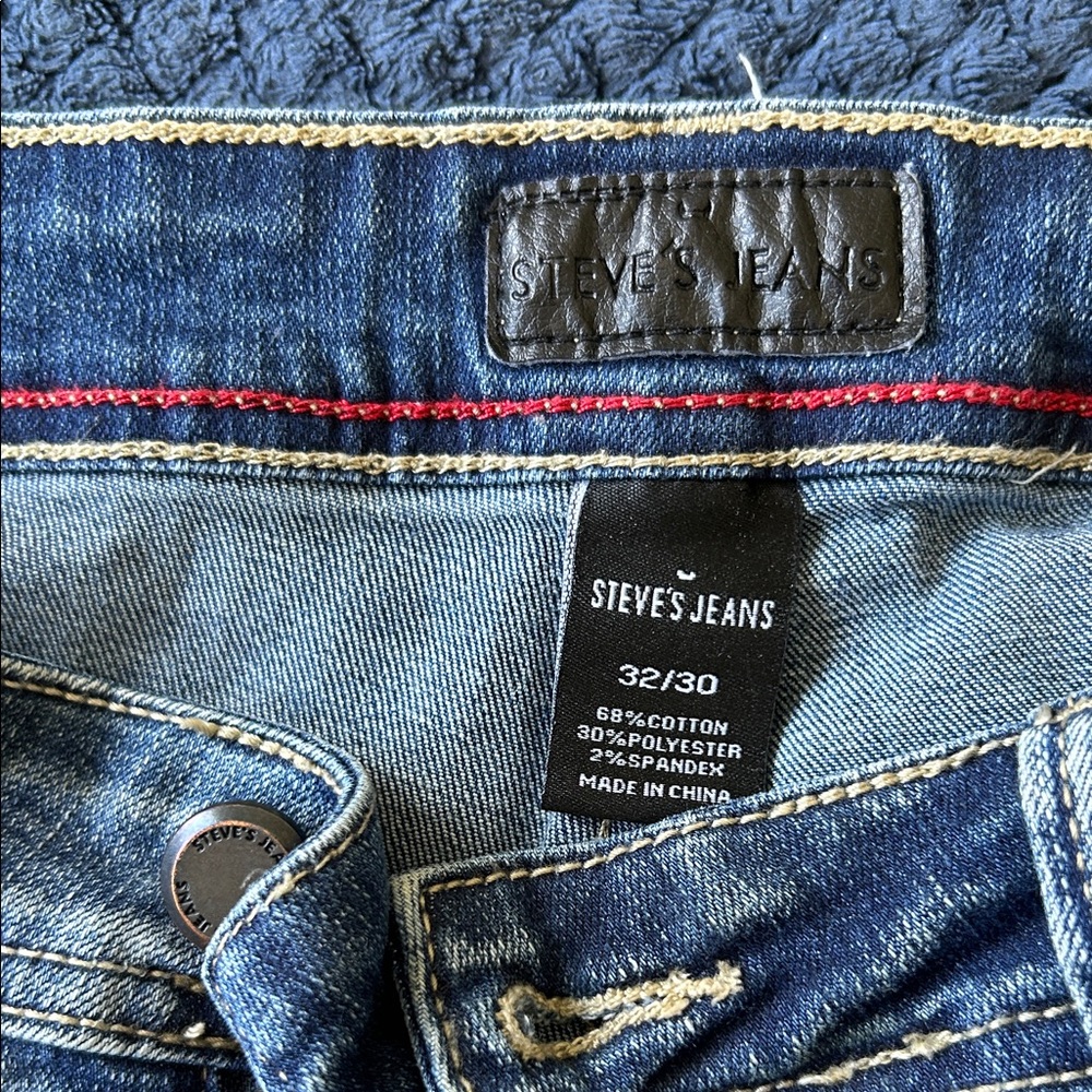 Steve's Jeans Men's Slim Fit Blue Jeans - Picture 3 of 8